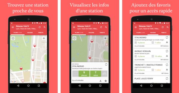 Application mobile Lyon Velo'v Application mobile Lyon Velo'v
