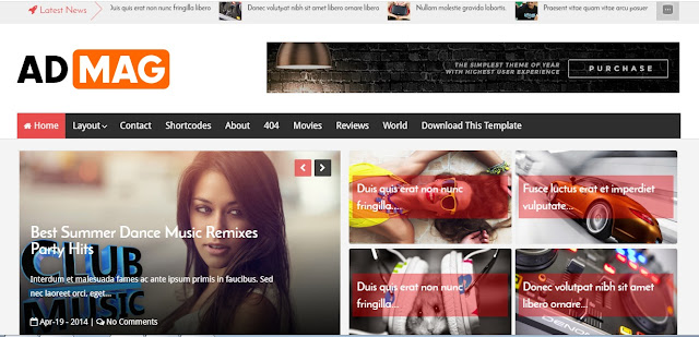 Ad Mag SEO Friendly and Responsive Blogger Template