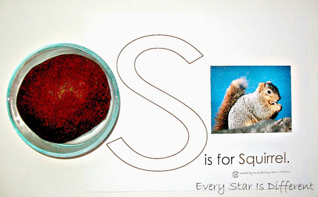 S is for Squirrel Play Dough Activity