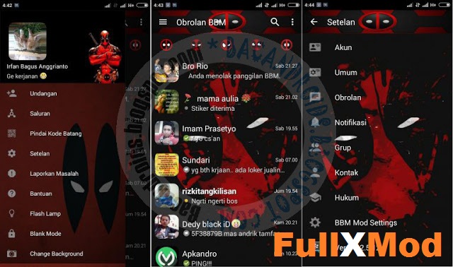 BBM Mod Deadpool Terbaru BBM Mod Deadpool Terbaru