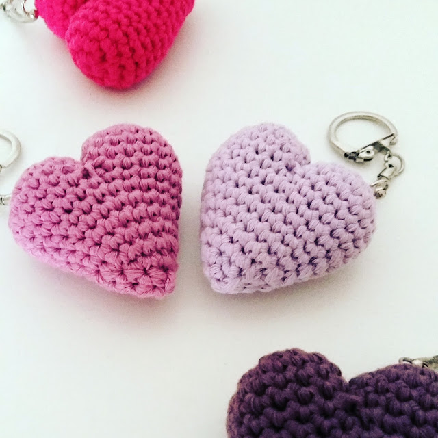 tuto diy crochet coeur handmade porte cle clef coeur amour saint valentin