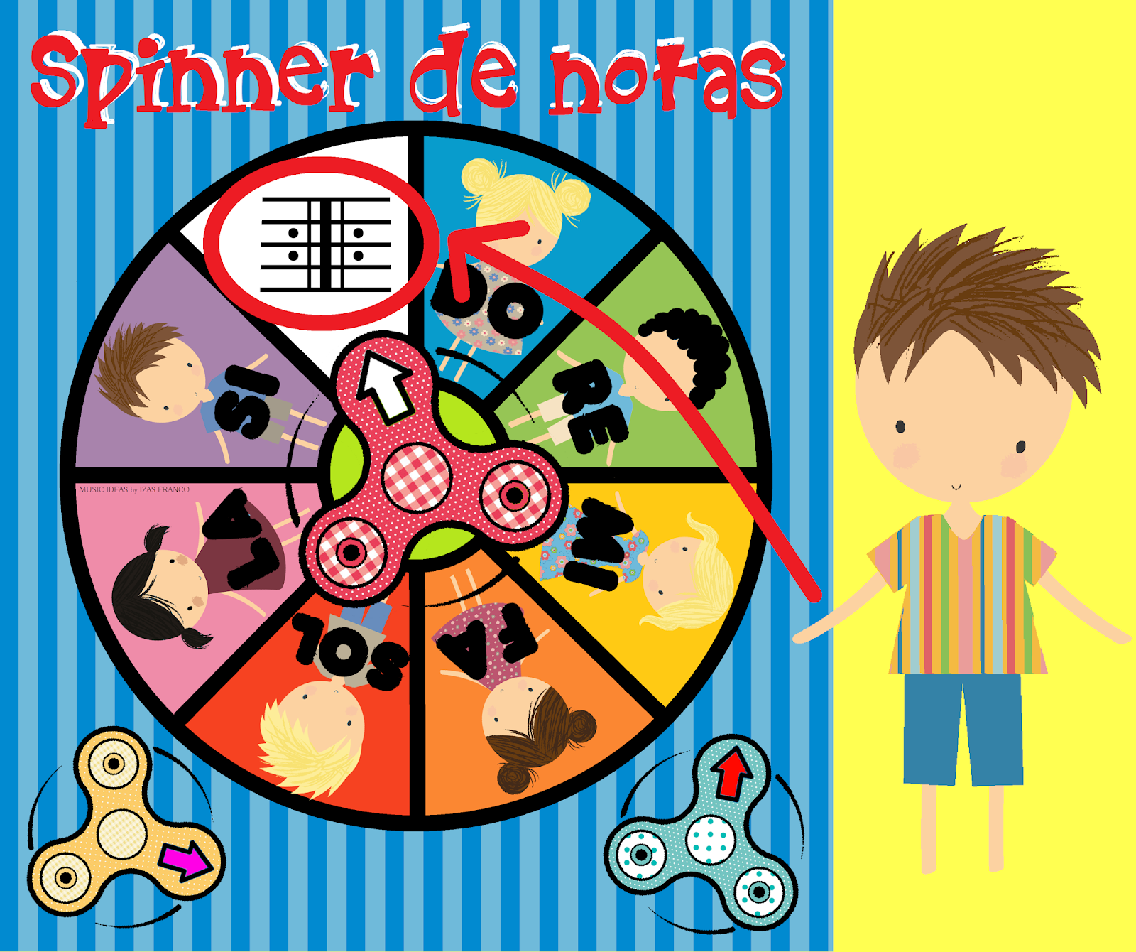Juego SPINNER DE NOTAS MUSICALES [Music Ideas]