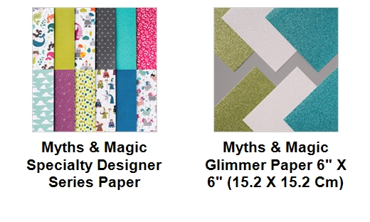 Stampin'Up! Designer Paper, Myths & Magic, Glimmer Paper , Frenchiestamps, Designer Paper Share