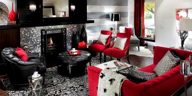 Melly Deco Ruang Tamu Merah Hitam Putih Deco Ruang Tamu Merah Hitam Putih