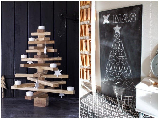 Alternativas al Árbol de Navidad Manualidades navideñas, decoración de Navidad alternativa hecha a mano