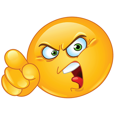 Angry pointing emoji