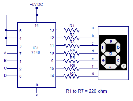 Enjoy The Electronics: BCD to Decimal and 7 Segment ... 7 segment display block diagram 