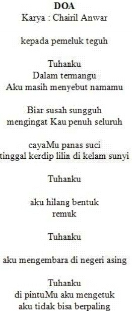 Musikalisasi Puisi Doa Karya Chairil Anwar