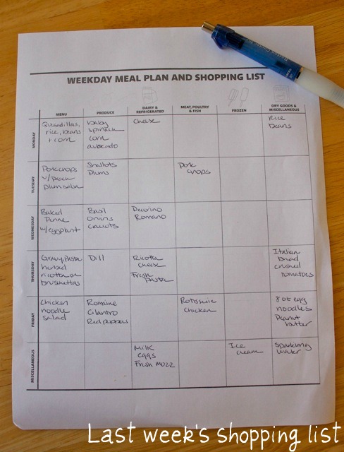 two week meal planner