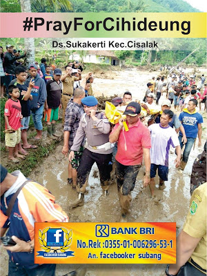 Bantu Korban Banjir Bandang Cisalak, Facebooker Subang Buka Rekening Donasi Bantu Korban Banjir Bandang Cisalak, Facebooker Subang Buka Rekening Donasi
