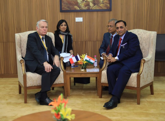 Mr. Jean-Marc Ayrault, Minister of Foreign Affairs and International Development, France with Hon. Chief Minister of Gujarat Mr. Jean-Marc Ayrault, Minister of Foreign Affairs and International Development, France with Hon. Chief Minister of Gujarat