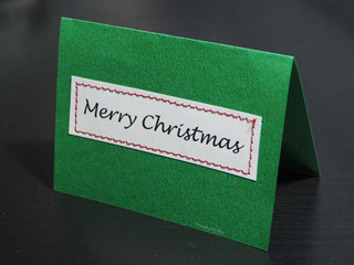 Sewn Christmas Cards