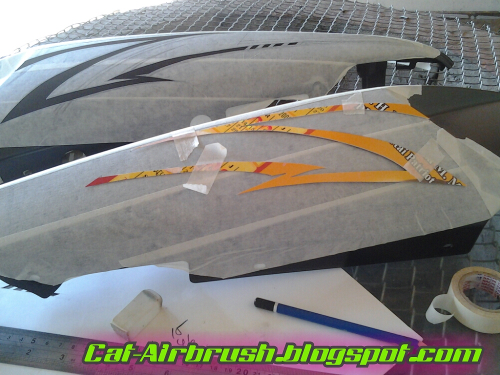 Catairbrush.blogspot.co.id Airbrush grafis body belakang Vixion