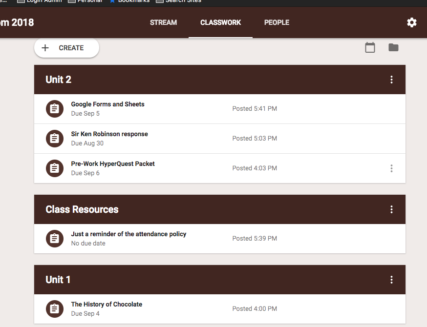 Major Google Classroom Update the Classwork Tab