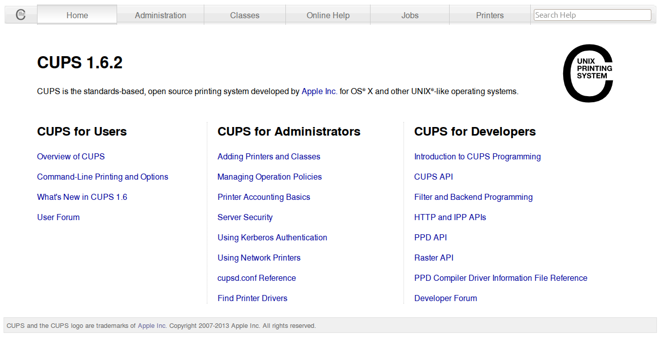 自設格局 透過 CUPS 網頁界面在 Ubuntu 上新增印表機