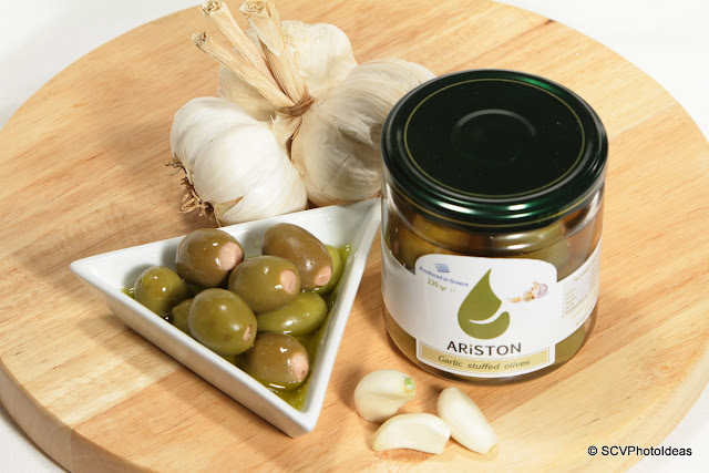 Ariston garlic stuffed green olives