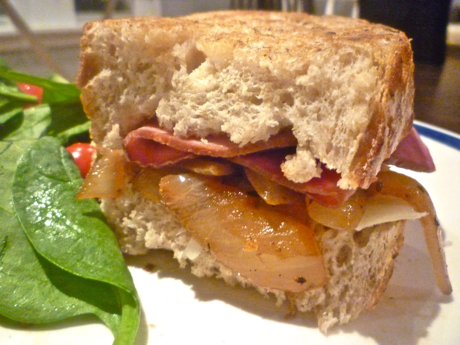 What's Baking in the Caramelized Onion and Gruyere Grilled Sandwiches French