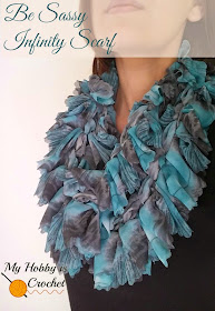 “Be Sassy" Infinity Scarf and Yarn Review: Boutique Sassy Fabric by Red Heart Yarns