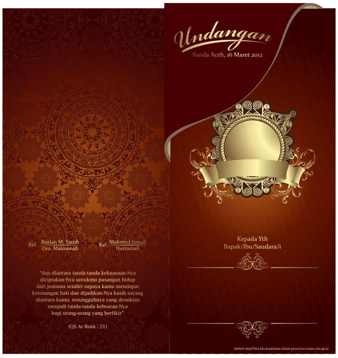 Desain Undangan Pernikahan Cdr Free Radea