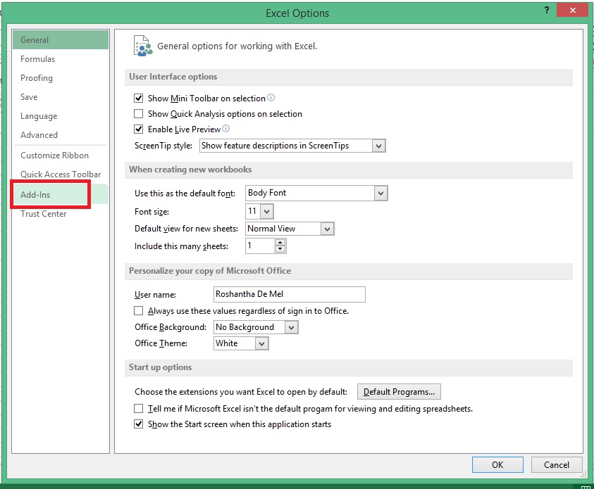 data analysis excel 2013