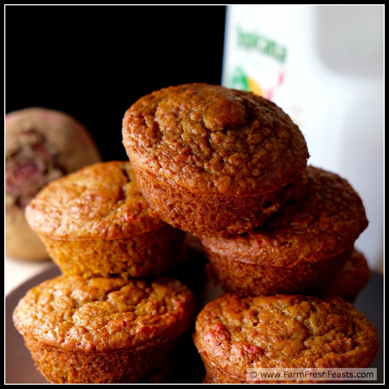Farm Fresh Feasts Oatmeal Orange Beet Blender Muffins