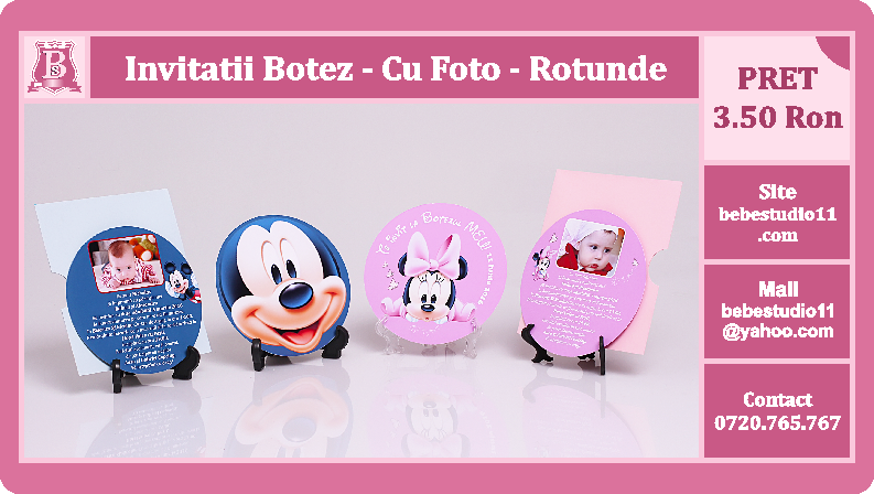 Bebestudio11com Invitatii Nunta Si Botez Invitatii Botez Rotunde