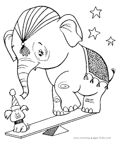 transmissionpress: Circus Elephant Coloring Pages