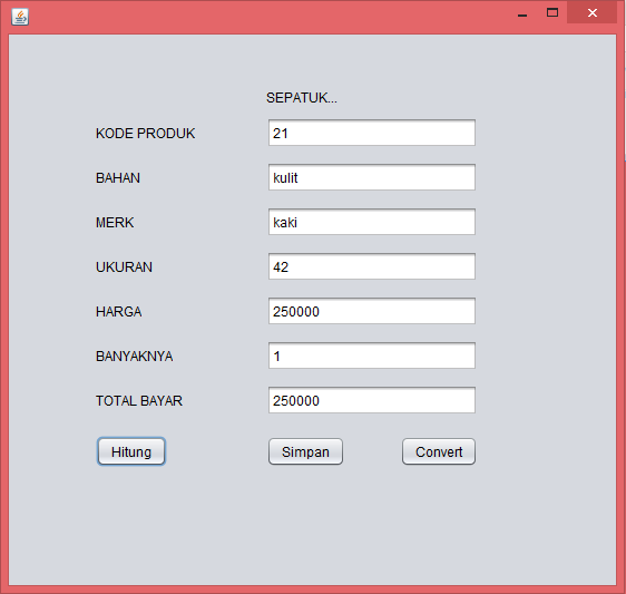 Limiter Aplikasi Penjualan Sepatu Sederhana Terintegrasi