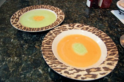 Ginger Cantaloup & Minted HoneyDew Soup