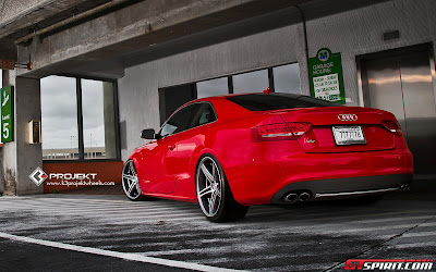 Red Audi S5 with K3 Project Wheels 3