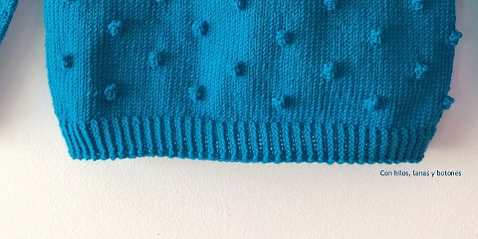 Con hilos, lanas y botones: DIY Jersey palomitero (jersey en punto popcorn o bodoque - patrón gratis)