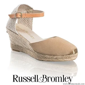 Kate Middleton wore Russell & Bromley Coco Nut ankle strap espadrille wedges
