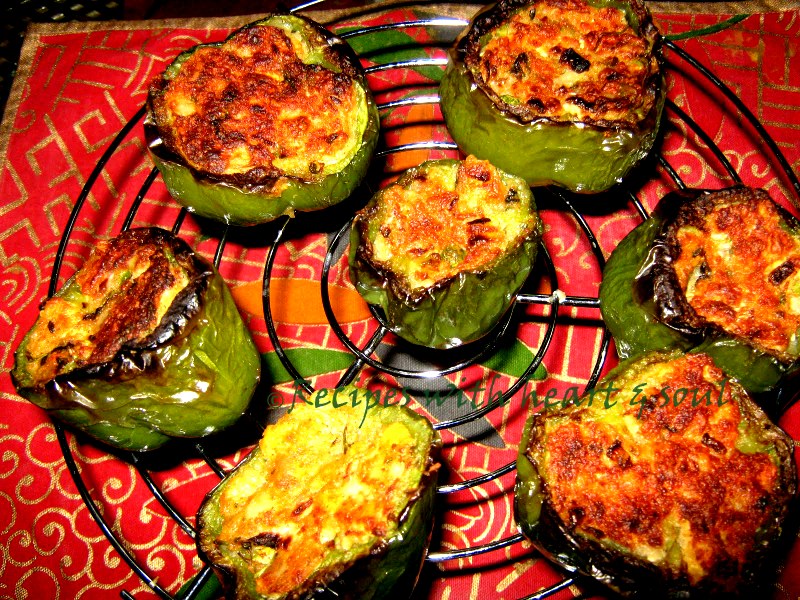 Assamese Recipes Potato Paneer Stuffed Capsicum