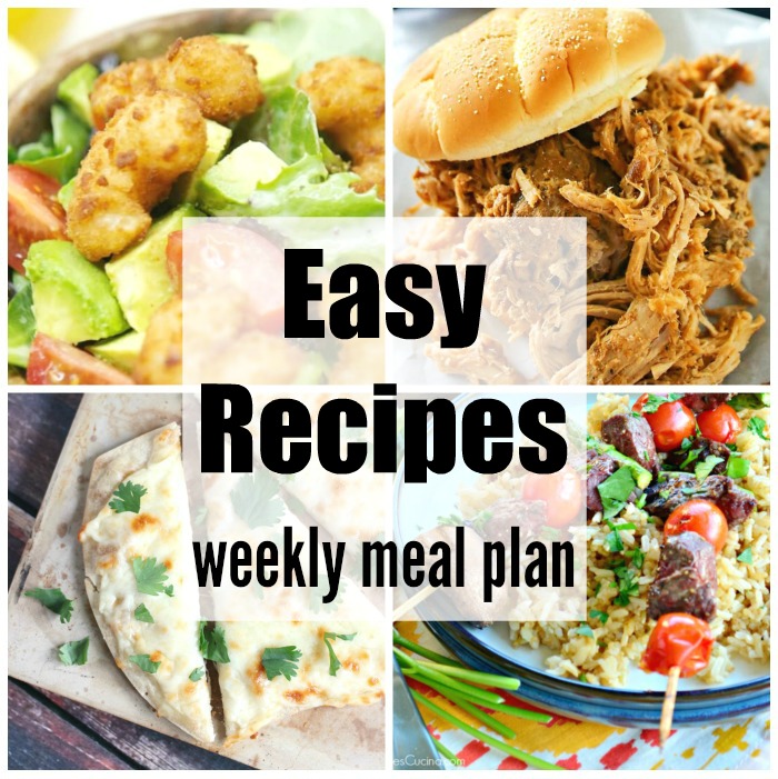 Easy Recipes Weekly Meal Plan Easy Recipes Weekly Meal Plan
