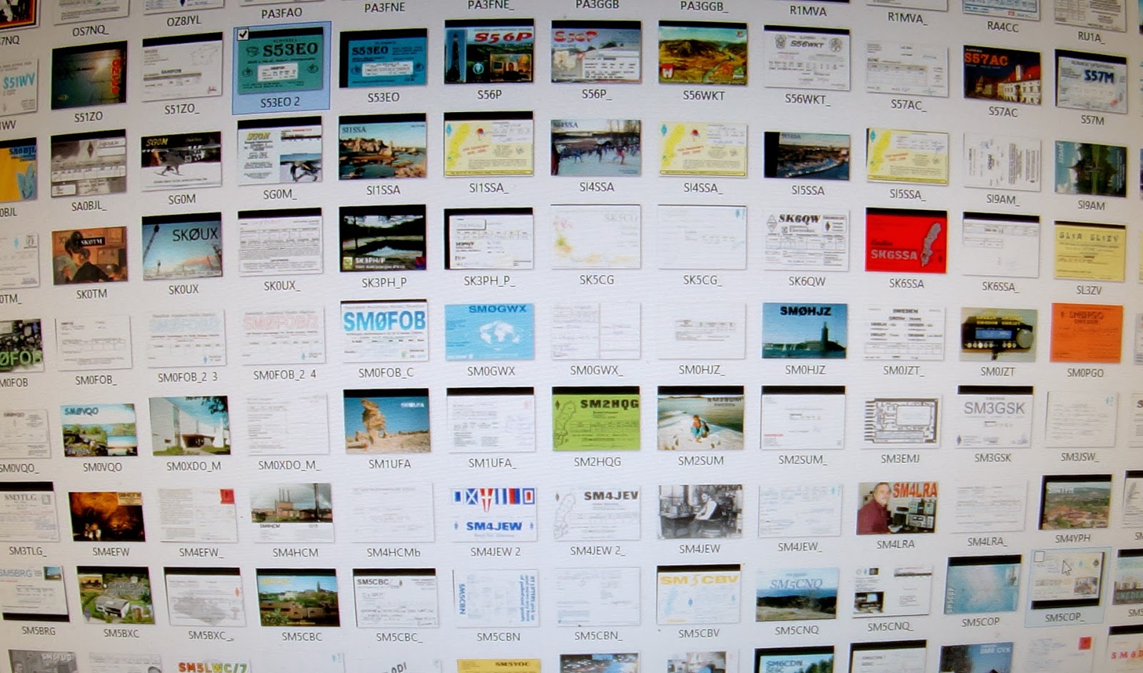 Save and display QSL cards