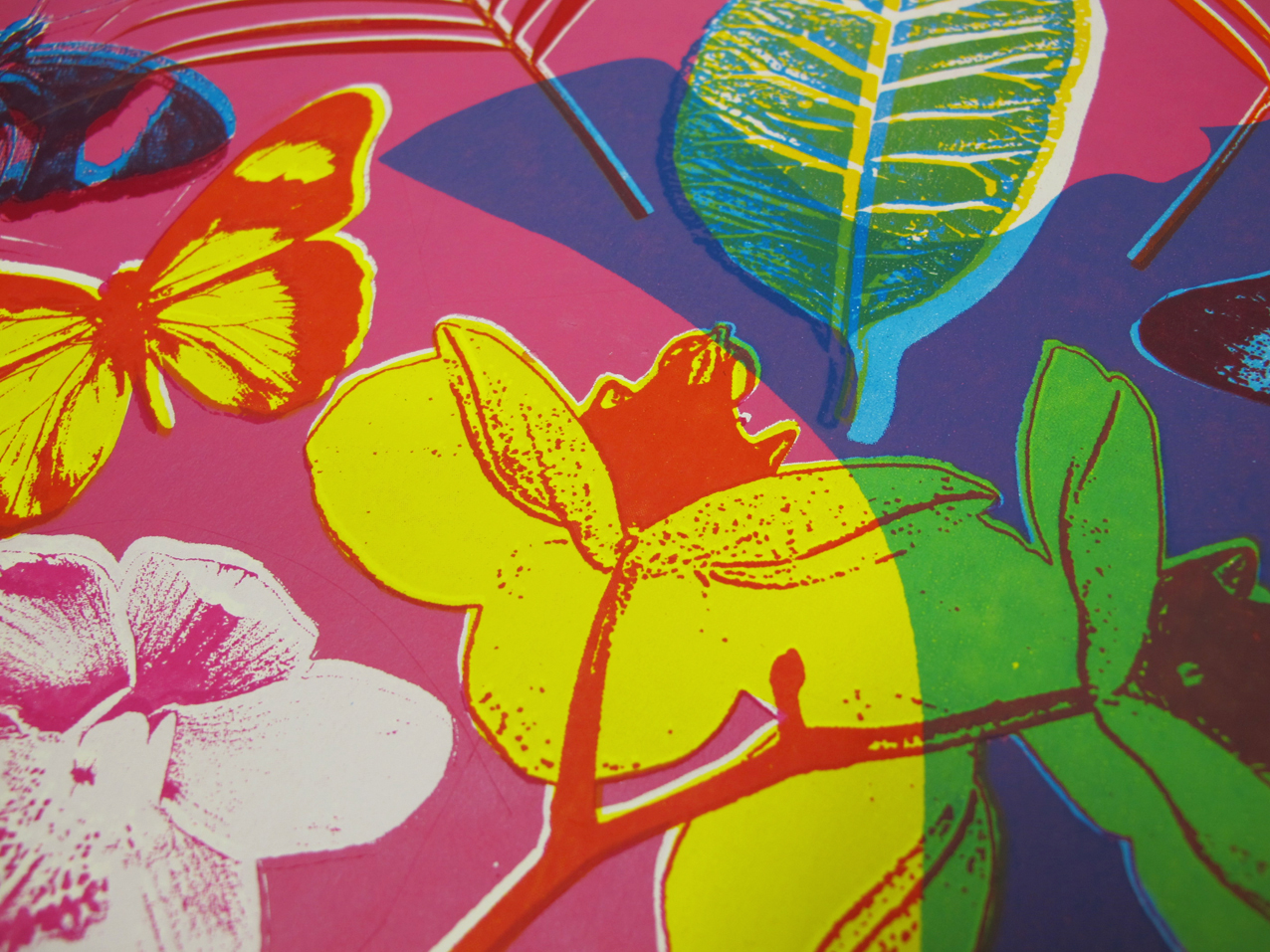 'Original Screenprint' Floral test.