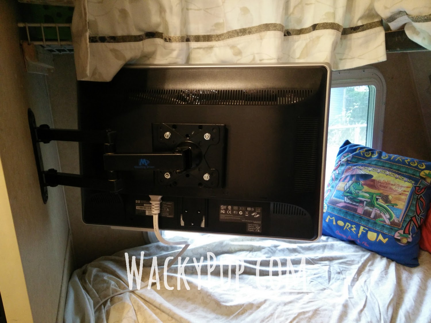 Wacky Pup How to Mount a TV on a Camper Wall DIY with Invisible