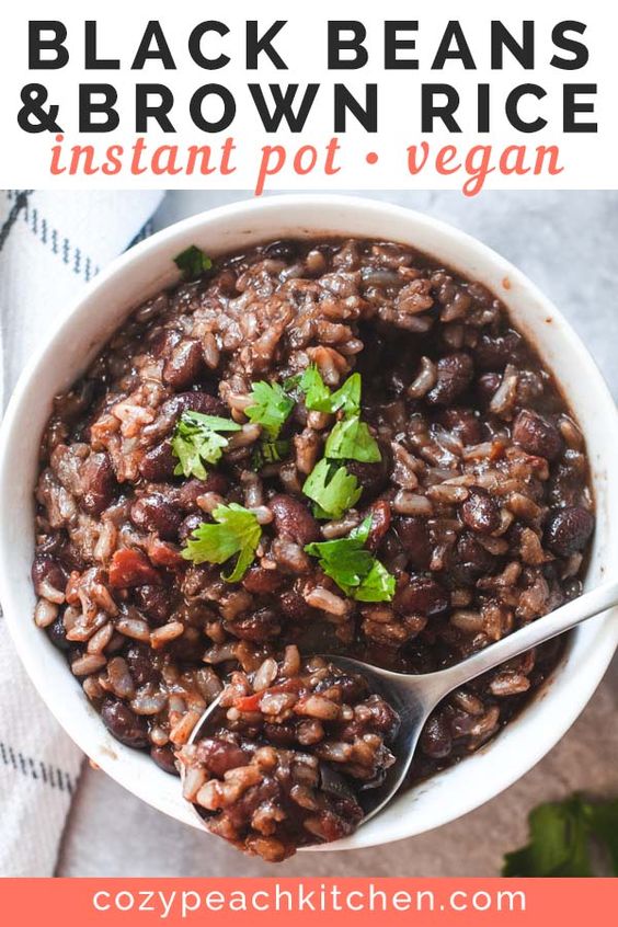 Instant Pot Black Beans and Rice The Slow Roasted