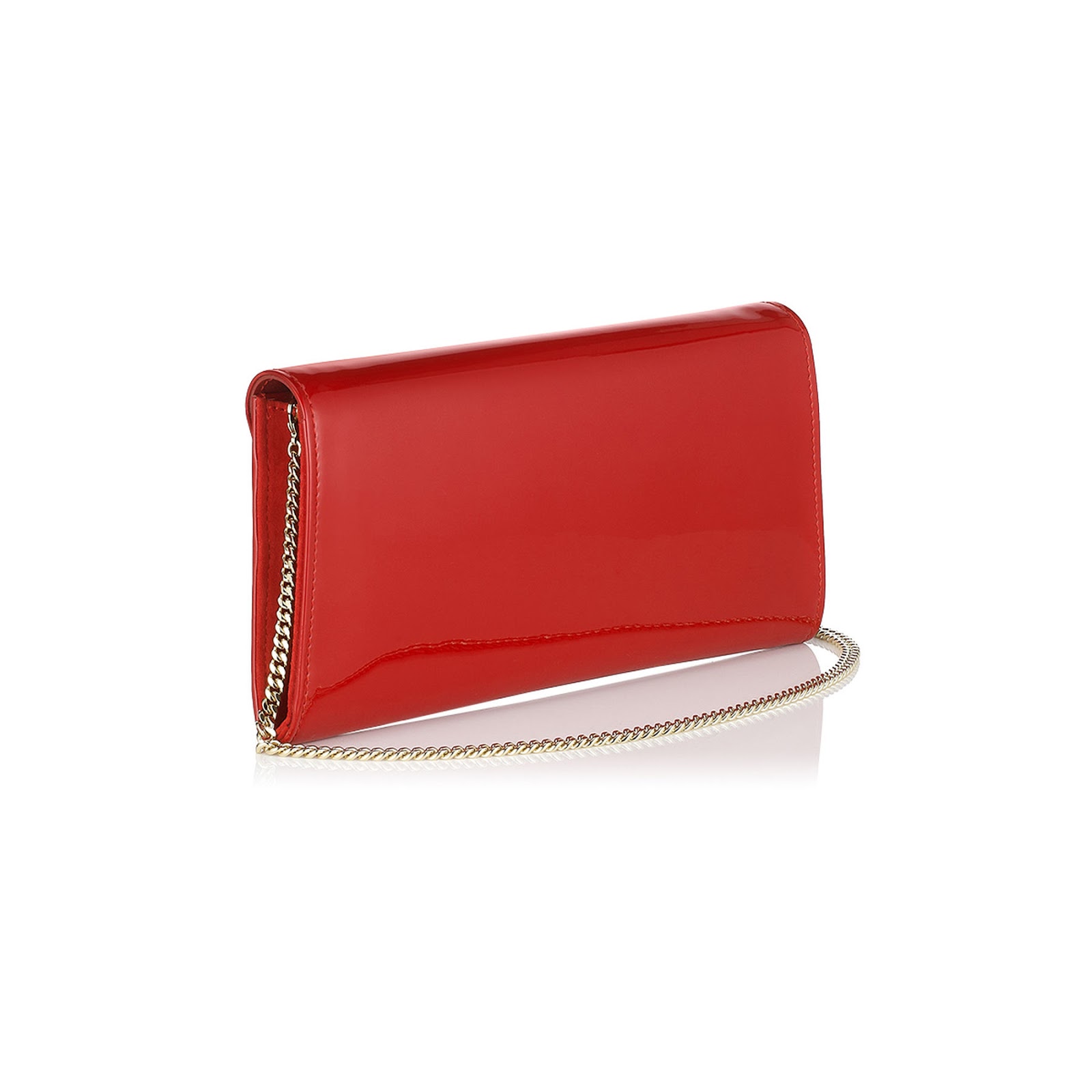 Reed Fashion Blog: JIMMY CHOO MARGOT RED PATENT & SUEDE CLUTCH BAG