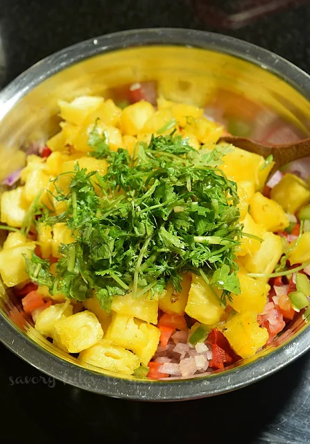 sweet and spicy Pineapple Jalapeno salsa