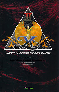 Cubierta frontal de Ys II: Ancient Ys Vanished – The Final Chapter para MSX, 1988