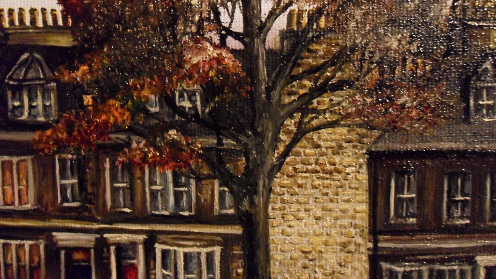 Daily Painting Edinburgh Red Sunrise complete