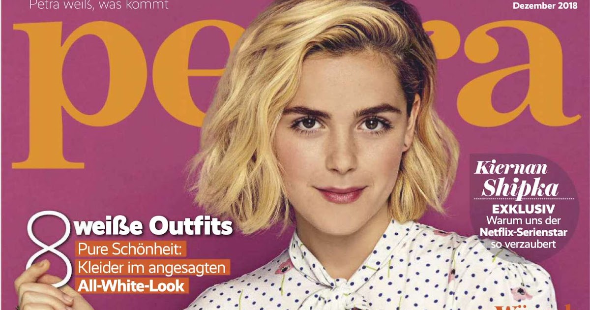 Kiernan Shipka na revista alemã Petra, de Dezembro de 2018
