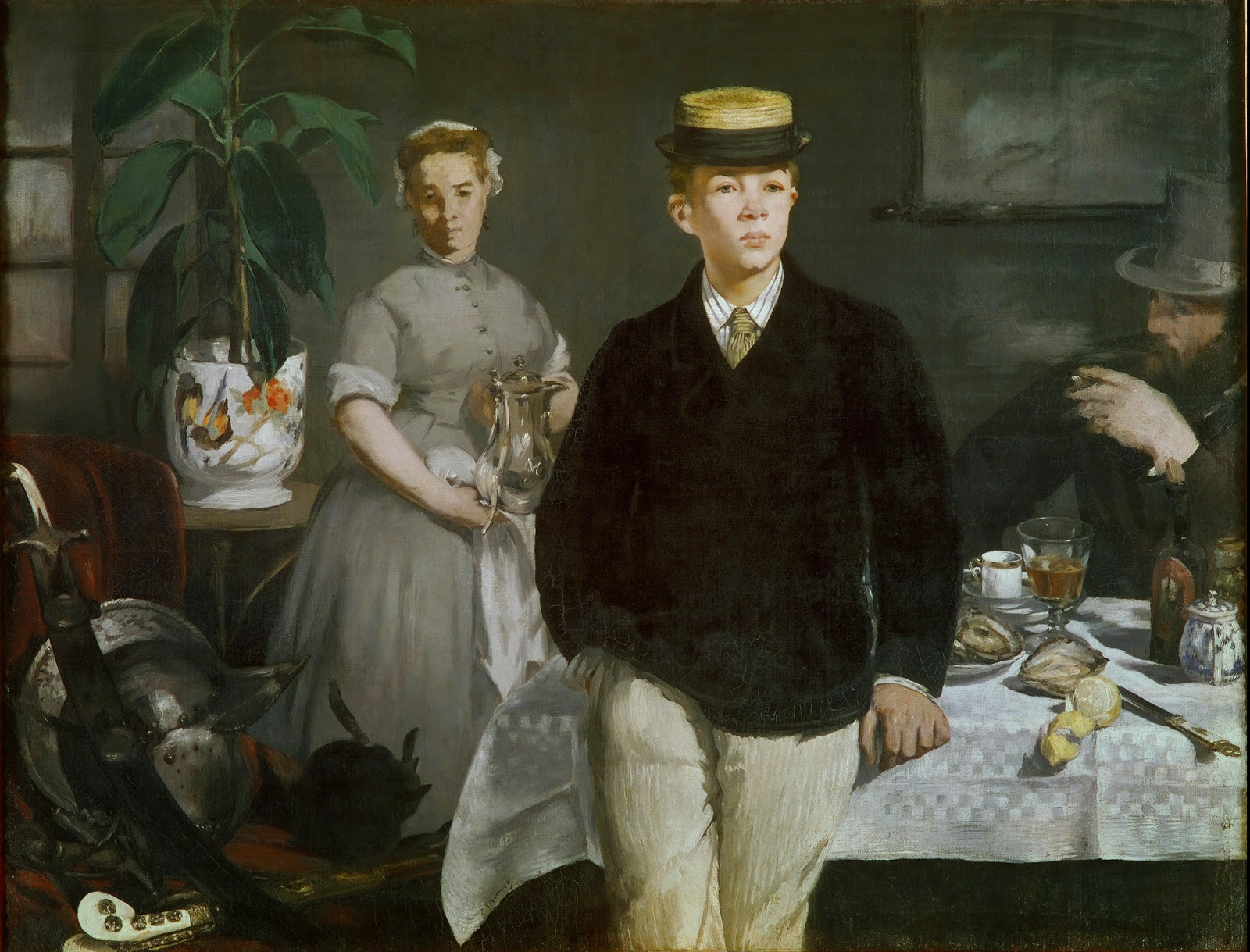 Édouard Manet, El almuerzo en el estudio (1868), Neue Pinakothek, Munich Édouard Manet, El almuerzo en el estudio (1868), Neue Pinakothek, Munich