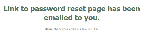 Lupa Password - Reset Page to Email