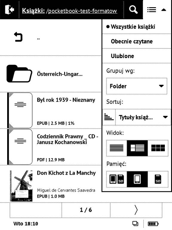 Biblioteka w PocketBook Basic Touch 2 Save & Safe