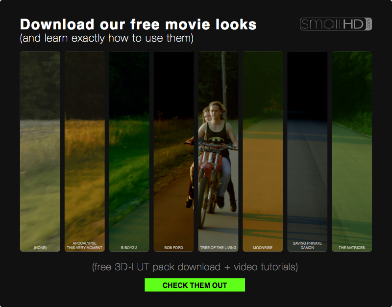 Get Iconic Movie Look Color Grades For Free from SmallHD!