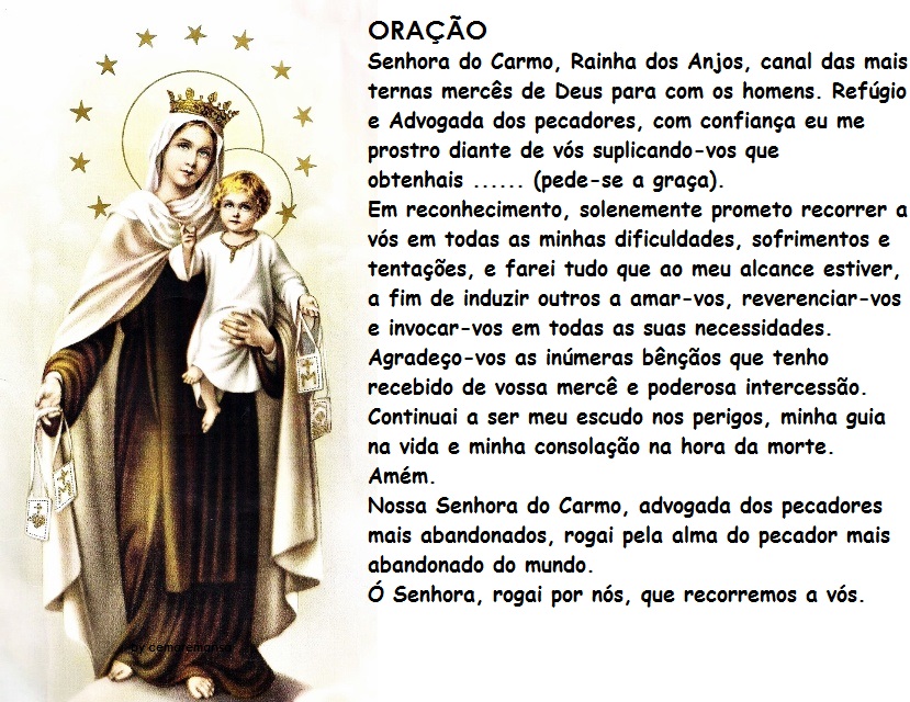 Catolicismo Brasil Nossa Senhora do Carmo 16 de julho Catolicismo Brasil Nossa Senhora do Carmo 16 de julho