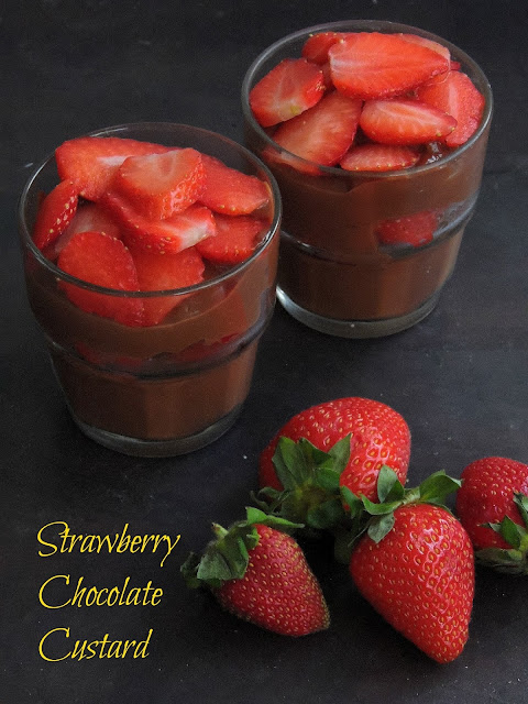 Strawberry & Chocolate Custard trifle
