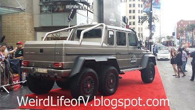 Jurassic World Mercedes truck greeted the guests - Jurassic World Premiere
